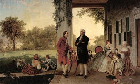 Washington and Lafayette at Mount Vernon, 1784, 1859