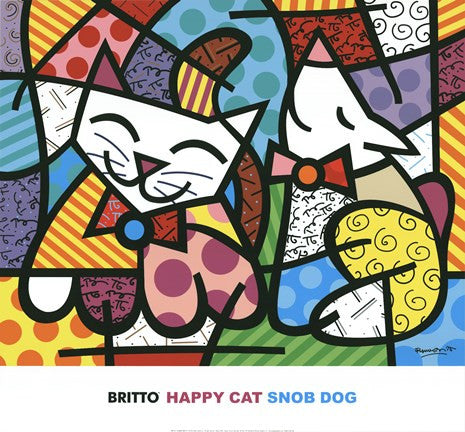 Happy Cat and Snob Dog