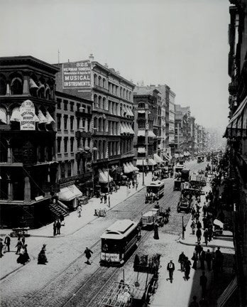 A view of Broadway,New York, New York- early 1900's
