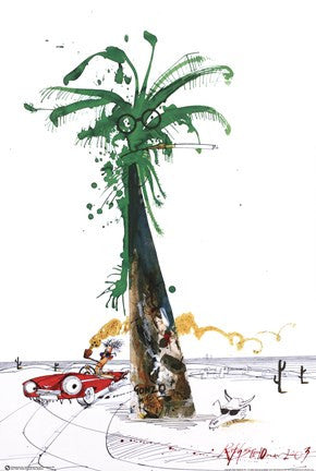 Hunter Driving by Palm